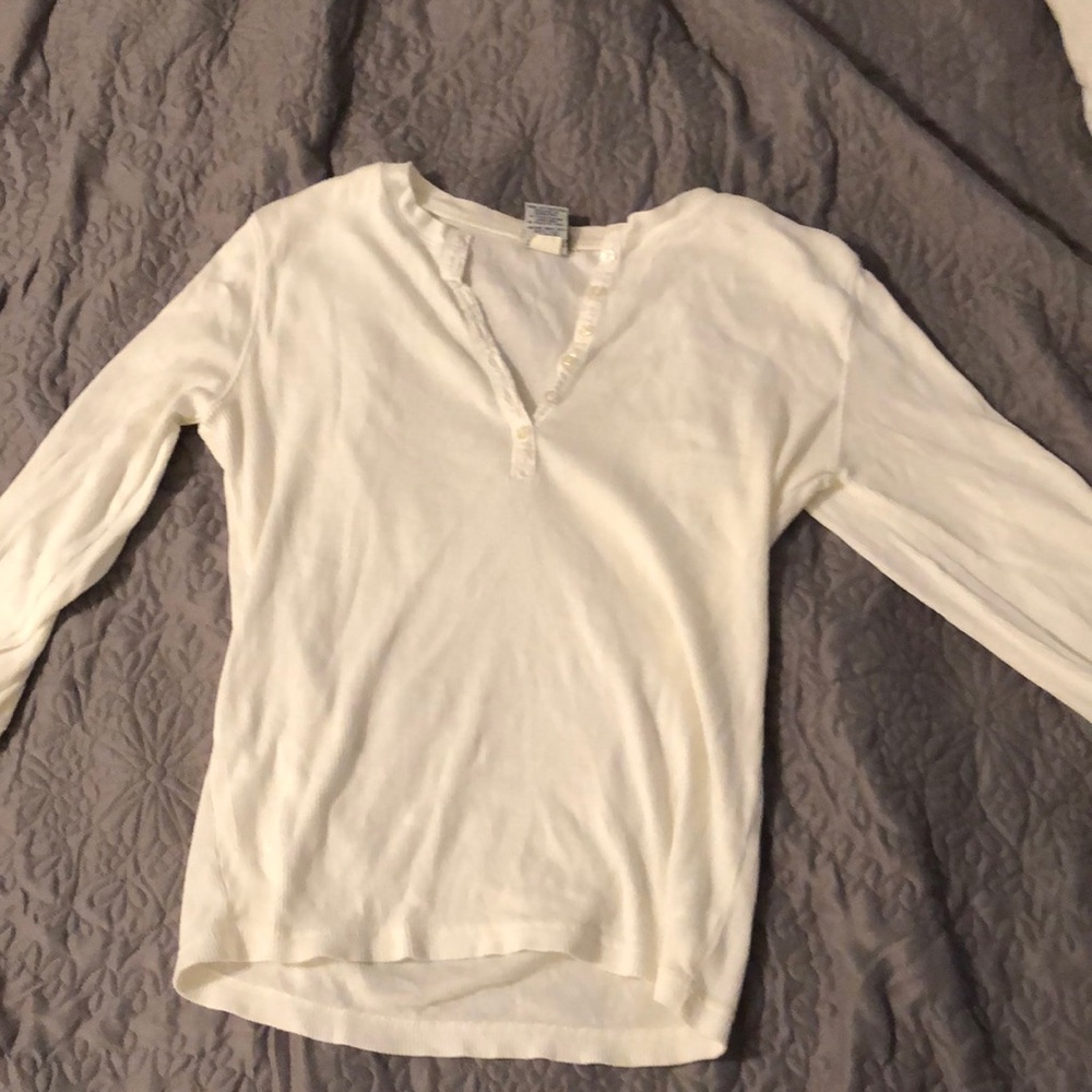 Off- white colored slim fit button up tee